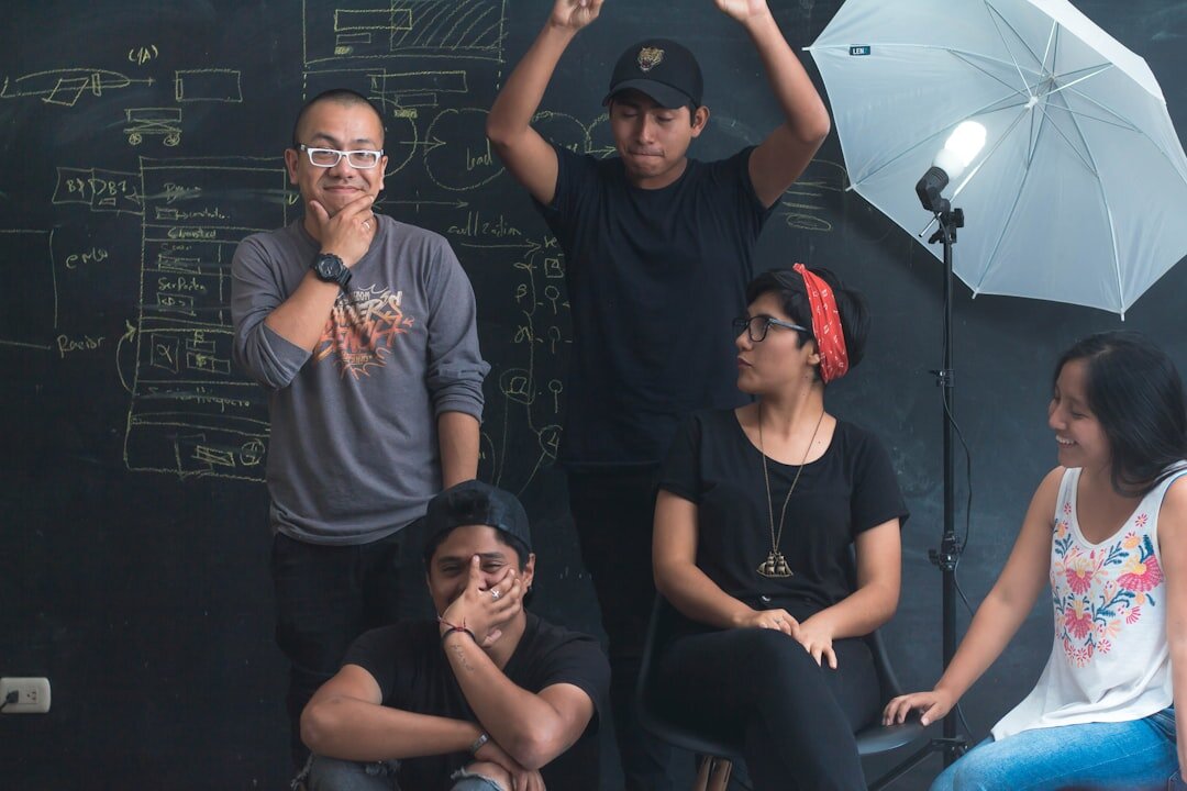 Group of media students attending journalism workshop